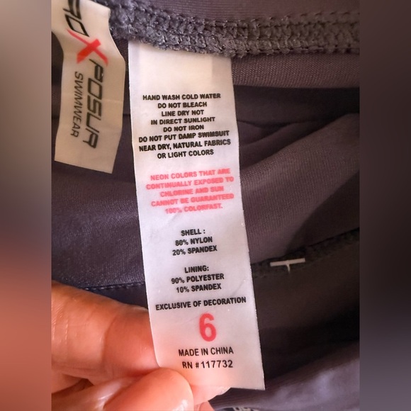ZeroXposur Women's Swim Shorts gray size 6 elastic waist - Picture 14 of 16